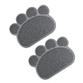  Hohopeti 2pcs Cat Mat Cat Litter Mat Dog Training Pads Puppy Washing Mat Anti-Skid Dog Pad Cat Drinking Bowl Pad PVC Food Mat Small Animals PVC Grey Water Proof Pet Feeding Mat Cat Food Pad
