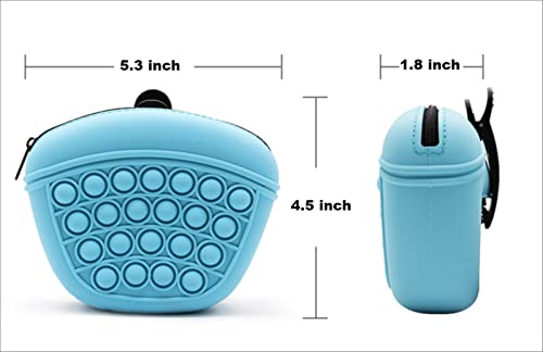  GAVIK 2pcs Silicone Dog Treat Pouch,Training Treat Pouch With Clip,Pet Treat Holder Hands Free For Wet Dry Food,Small Portable Silicone Puppy Treat Pouch