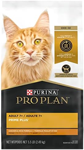  Purina Pro Plan Senior Cat Food With Probiotics For Cats, Chicken And Rice Formula - 12.5 Lb. Bag
