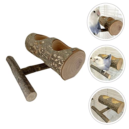  EVANEM Parrot Feeder Parakeet Perch Bird Accessories Budgie Wood Pigeon Perch Bird Feeder Pigeon Rest Stand Bird Food Container Parrot Feeder Bowl Multifunctional Pigeon Feeder Wooden