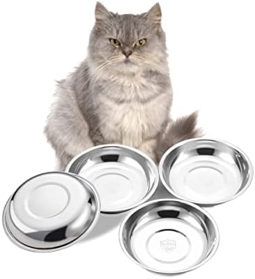 VENTION Stainless Steel Cat Bowls, Cat Food Bowl For Indoor Cats, Whisker Fatigue Cat Bowl, Shallow Cat Dishes