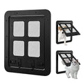  Cat Screen Door, Bautizadod Inside Opening 9.45 * 7.48 Inches Pet Door For Screen Door, Pet Door Magnetic Baffle, Automatic Adjustable Lockable Black Door For Puppy Dog And Cat Door, Easy To Install.