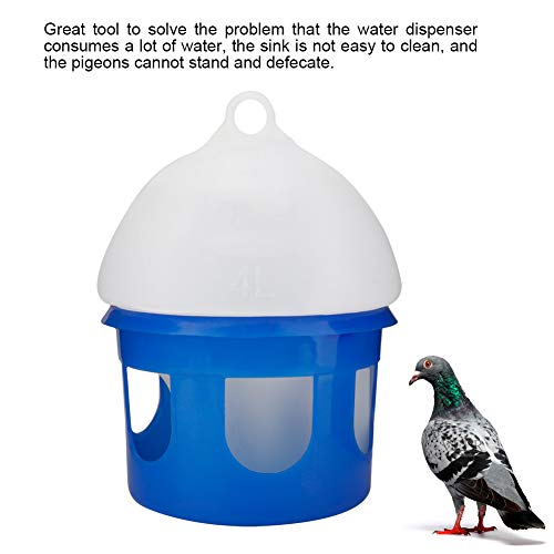  Milltrip Automatic Pigeon Feeder House Design Cover Feeding Food Dispenser Sand Case Multi Functional Pet Birds Parrot Container Supplies Dustptoof(4L)