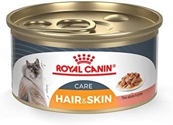  Royal Canin Feline Care Nutrition Hair & Skin Care Thin Slices In Gravy Canned Cat Food, 3 Oz Cans 24-count