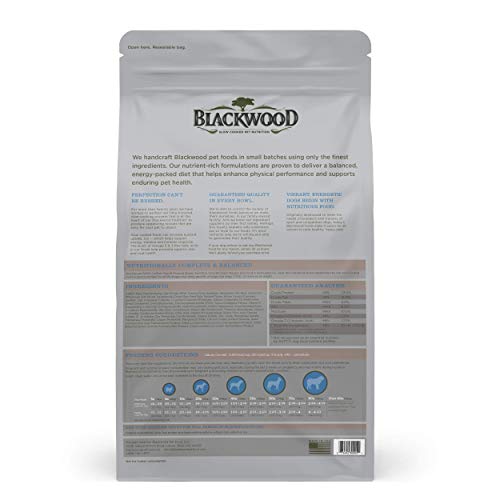  Blackwood Dog Food Made In USA Slow Cooked Dry Dog Food [Sensitive Skin And Stomach Dog Food To Solve Food Sensitivities Naturally], Catfish & Pearled Barley Recipe, 5 Lb. Bag