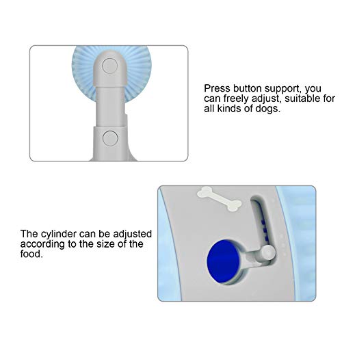  Pet Chewing Toy, Dog Training Leakage Food Toy TPR Ball Rolling Slow Feeder Food Bowl For Cat Dog(Blue)
