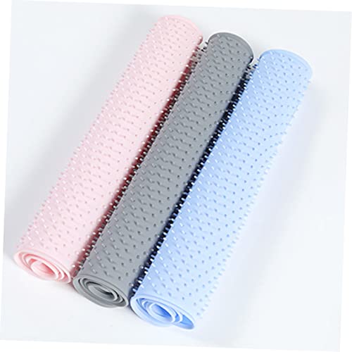  POPETPOP 1pc Foldable Cat Litter Mat 2 Tier Tray Cat Feeding Mat Small Litter Mat Litter Box Mat Cat Litter Mat Cat Litter Pad Cat Mat The Dog Pvc Pink Non-slip Mat Cat Litter Mat