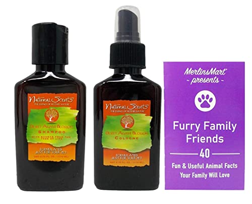 GENERIC Natural Scents Desert Agave Pet Shampoo And Cologne Sampler Combo (3.75 Ounces) - Plus Fun Animal Facts Booklet Bundle
