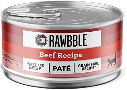  BIXBI Rawbble Tuna Pate Recipe Cans – Grain Free, Protein Rich Wet Cat Food – (2.75 Ounce Cans, Case Of 24)