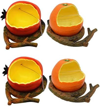  NOGRAX 4 Pcs Feed Portable Small Feeder Design Cup Parrot Cage Fruit Bowl Hamster Feeding Convenient For Animal Water Parakeet Dish Chinchilla Holder Lovely Birdcage Container Shaped Feeder