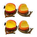  NOGRAX 4 Pcs Feed Portable Small Feeder Design Cup Parrot Cage Fruit Bowl Hamster Feeding Convenient For Animal Water Parakeet Dish Chinchilla Holder Lovely Birdcage Container Shaped Feeder