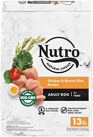  NUTRO NATURAL CHOICE Adult Dry Dog Food, Chicken & Brown Rice Recipe Dog Kibble, 30 Lb. Bag
