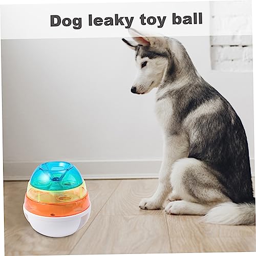  Pet Food Ball Toy Treat Tower Dog Cat Slow Feeder Dog Bowl Treat Dispenser Dog Toy Interactive Toys Pet Supplies For Dogs Cats (Colorful)