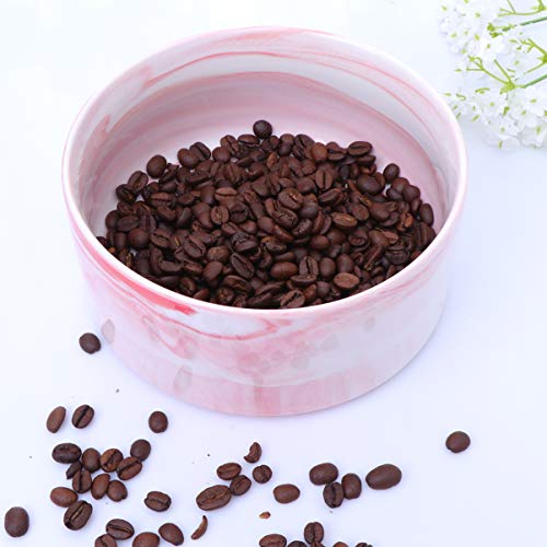  POPETPOP Ceramic Pet Bowl Dog Diner Feeder Pet Feeding Set Dog Food Bowl Cat Drinking Bowl Dog Dish Stand For Cats Dog (Pink)