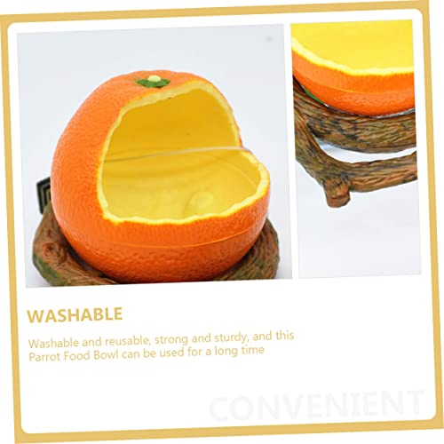  NOGRAX Box For Cups Orange Dispenser With Pet Decoration Cage Finches Feeding Bowl Hanging Fruit Lovely Adorable Canaries Budgie Water Design Parakeets Novelty Feeder Shaped Container Feeder