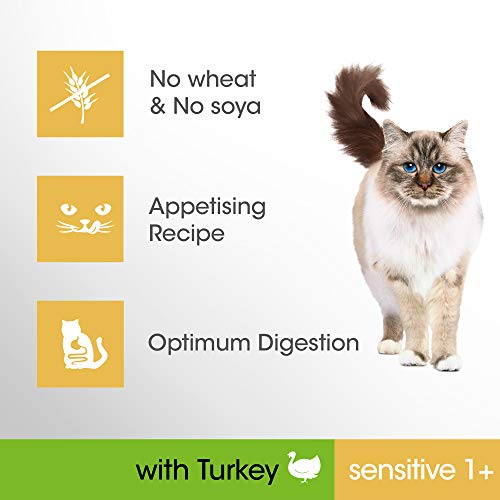  Sensitive Dry Cat Food With Turkey, 750g