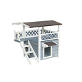  ACQUIRE Cat House For Outdoor Cats Weatherproof With Escape Door For Outdoor Backyard Gardens