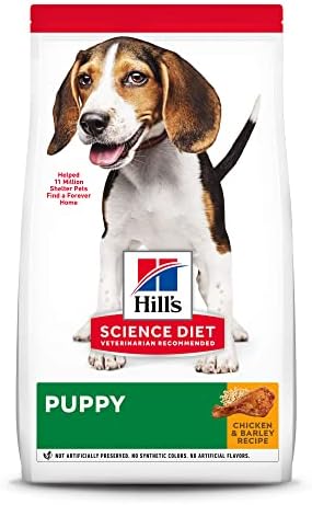  Hill's Science Diet Dry Dog Food, Puppy, Chicken Meal & Barley Recipe, 4.5 Lb. Bag