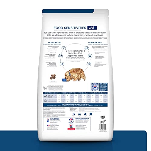  Hill's Prescription Diet Z/d Skin/Food Sensitivities Dry Dog Food, Veterinary Diet, 25 Lb. Bag