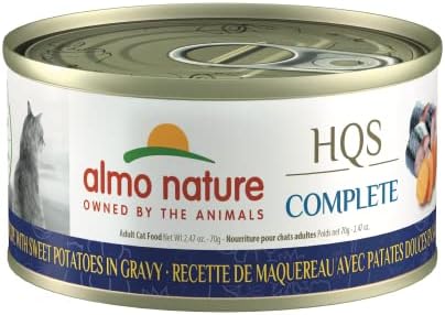  Almo Nature HQS Complete Chicken With Green Bean In Gravy Grain Free Wet Canned Cat Food (Pack Of 24 X 2.47 Oz/70g ) (1704)