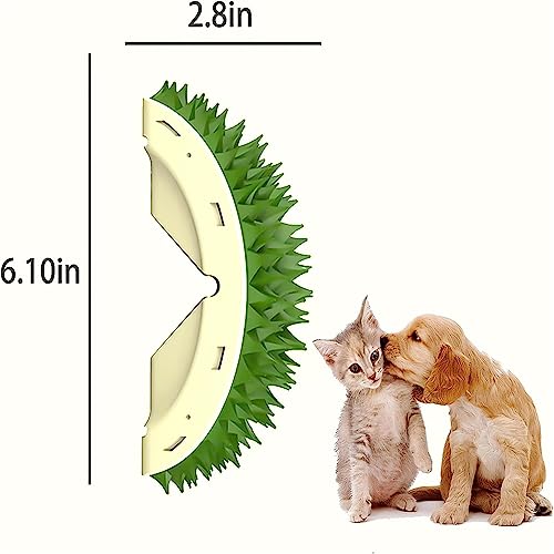  Durian-Shaped Cat Scratcher,Durian Multifunctional Toys,Cat Durian Shell Durian，Massaging And Removing Floating Hair Cat Dog Mint Toys (Green)
