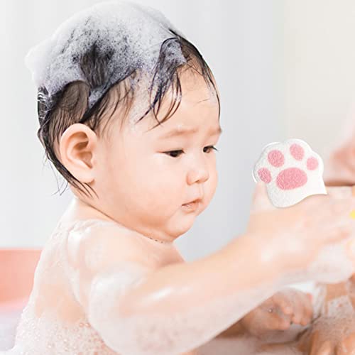  HEIMP 2pcs Multipurpose Scrubber Shaped Scrubbing Skin For Pet Paw Cleaners Shower Sponges Mesh Sponge Cute Foam Scrubbers Infant Newborn Food Loofha Soap Back Bowl Dog Kids Ball Loofah