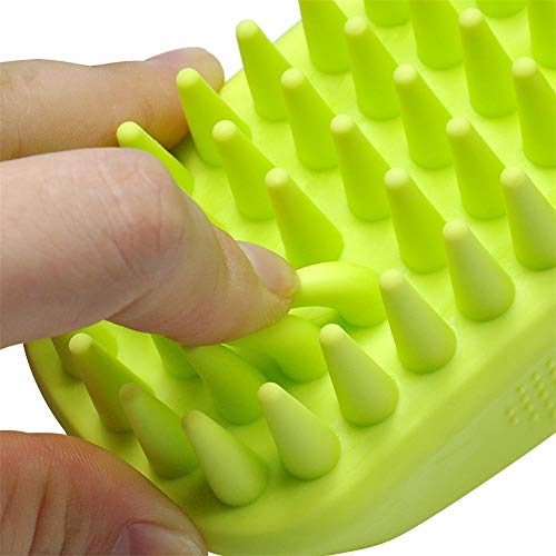  Kuntrona Pet Dog Cat Bath Brush Comb Comfortable Glove Hair Fur Grooming Cleaning Massage Dogs Cats Brush Pet Supplies Orange M
