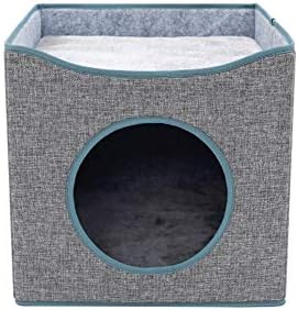  YangYan Folding Cat Nest Summer Closed Deep Sleep Four Seasons Universal Cat House Villa Pet Cat Bed Cat Mat Cat Cushion Cat Kennel (Size : 40 40 36cm)