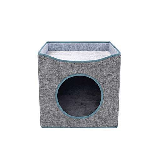  YangYan Folding Cat Nest Summer Closed Deep Sleep Four Seasons Universal Cat House Villa Pet Cat Bed Cat Mat Cat Cushion Cat Kennel (Size : 40 40 36cm)