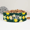 GENERIC Lemon Pattern Personalized Pet Bowl Cat Bowls, Cute Dog Bowl With Name, Custom Ceramic Dog Cat Pet Bowls Available In Two Sizes