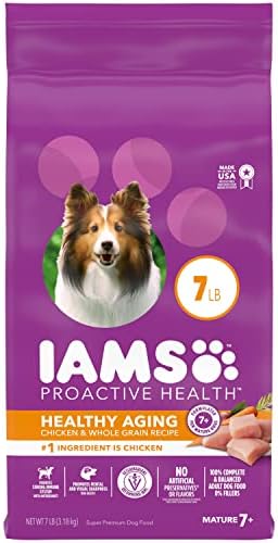  IAMS Healthy Aging Adult Dry Dog Food For Mature And Senior Dogs With Real Chicken, 29.1 Lb. Bag