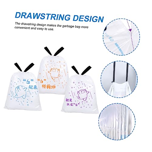  Healeved 69pcs Portable Garbage Bag Plastic Food Container Pet Food Container Food Containers Disposable Tall Kitchen Garbage Bags Cat Poop Container Kitchen Bags New Imported Hdpe Large