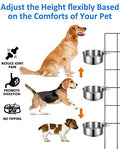  BNOSDM (6.3''x2.36'') 2 Pack Dog Crate Food Water Bowls Stainless Steel Dog Bowl Dish For Cages Non-Spill Hanging Metal Puppy Kennels Bowls For Puppy Medium-Sized Dogs Cats