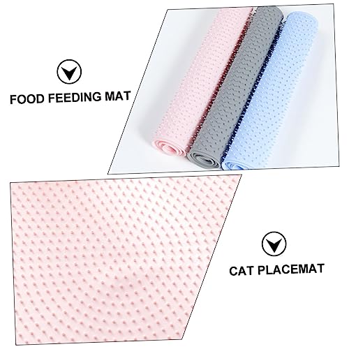 PATKAW 1pc Foldable Cat Litter Mat Cat Food Tray Food Serving Tray Dog Food Tray Cat Feeding Mat Litter Tray Mat Pet Feeding Tray Cat Cushion Mat Dog Car Mat PVC Pink Catcher