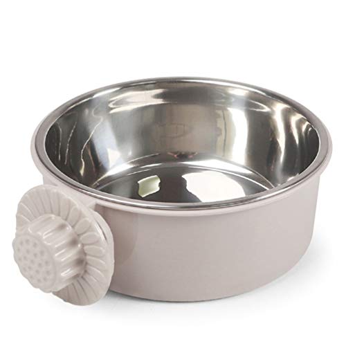  Baluue Rabbit Food Parrot Feeding Cups Birds Food Dish Stainless Steel Parrot Feeders Water Cage Bowls For Cockatiel Conure Budgies Parakeet Parrot Macaw Small Animal Chinchilla Size L Bunny Food
