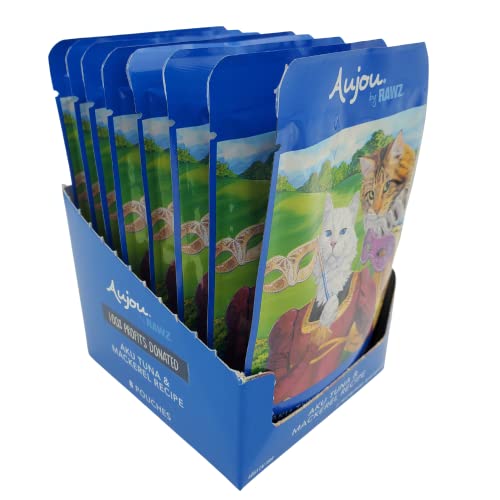  Rawz Aujou Aku Tuna & Mackerel Cat Food 8/2.46 Oz Pouches
