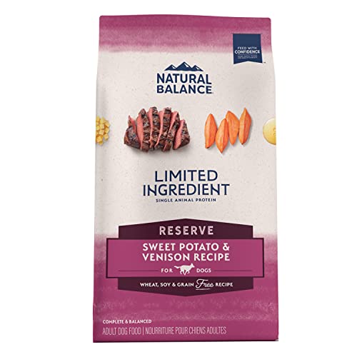  Natural Balance Limited Ingredient Adult Grain Free-Dry Dog Food, Venison & Sweet Potato Recipe, 4 Pound (Pack Of 1)