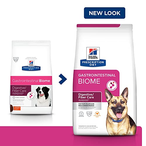  Hill's Prescription Diet Gastrointestinal Biome Digestive/Fiber Care With Chicken Dry Dog Food, Veterinary Diet, 16 Lb. Bag