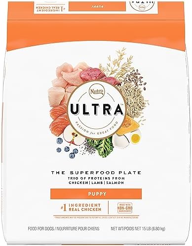  Nutro Ultra High Protein Natural Dry Dog Puppy Food With A Trio Of Proteins From Chicken Lamb And Salmon, 4 Lb. Bag