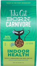  Tiki Cat Born Carnivore Indoor Health, Trout & Menhaden Fish Meal, Grain-Free Baked Kibble To Maximize Nutrients, Dry Cat Food, 6 Lbs. Bag