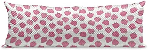  Lunarable Dog Bone Body Pillow Cover, Cartoon Food For Dog Treat Pattern With Silhouette Zigzag Background, Soft Comfortable Zippered Side Sleeper Pillow Case, 20" X 55", White And Dark Blue