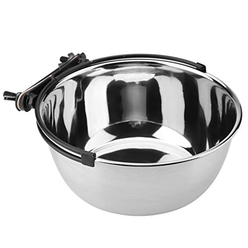  Haokaini Pets Feeder Bowl,Stainless Steel Small Cats Dogs Relief Transparent Stand Base Anti-Skid Raised Pets Food Water Dish