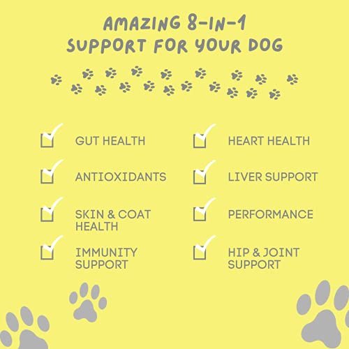  Daily Multivitamin Supplement Chews For Dogs - Joint Support, Digestive Enzymes, Immune System & Mobility, Probiotics For Dogs - Pawlife Multipup 5 In 1 Advanced Wellness Support