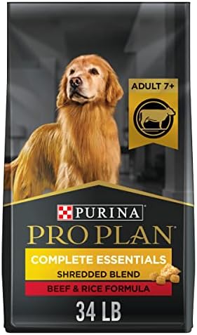  Purina Pro Plan Senior Dog Food With Probiotics For Dogs, Shredded Blend Chicken & Rice Formula - 34 Lb. Bag