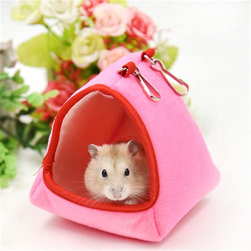  Cat Carrier Pet Hamster Cage, Plush Nest, Cotton Bed, Suitable For Squirrel Ferret Rat Small Pet Pet Carrier (Color : Brass)