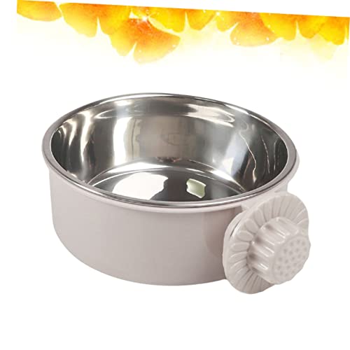 Mipcase 3pcs Size Pet Budgies Parrot Birds Cup Hanging Water Dog Small Puppy For Bows Chinchilla Conure Feeder Food Pets Feeders Bowl Cage Supplies Dish S Coop Macaw Bird Animal Grey