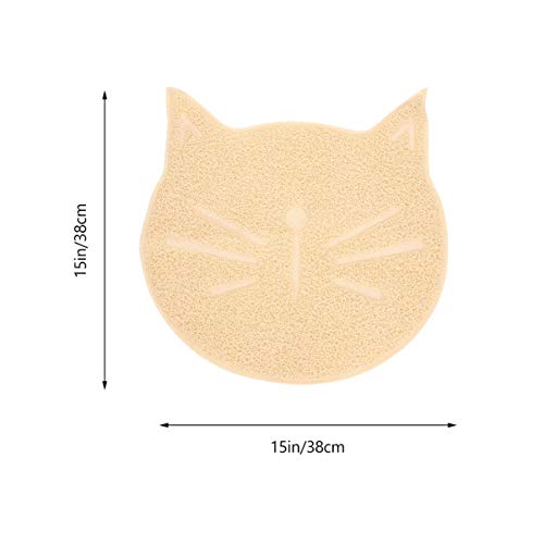  Plastic Bins Plastic Bins Portable Litter Box 2 PCS Cat Litter Mat- Cat Face Shaped Mat Cat Mat Pet Cat Face Shaped Pellet Cat Litter Kitten Litter Box Kitten Litter Box