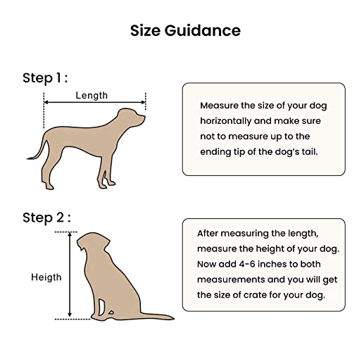  46 Inch Heavy Duty Dog Crate Furniture, Dog Crates For Large Dogs With Lockable Wheels, Metal Cage, Wood Kennel Crate Dog Playpen With Removable Tray