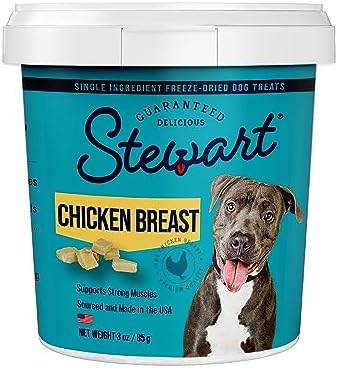  Stewart Freeze Dried Dog Treats, Beef Liver, Grain Free & Gluten Free, 21 Ounce Resealable Tub, Single Ingredient, Dog Training Treats