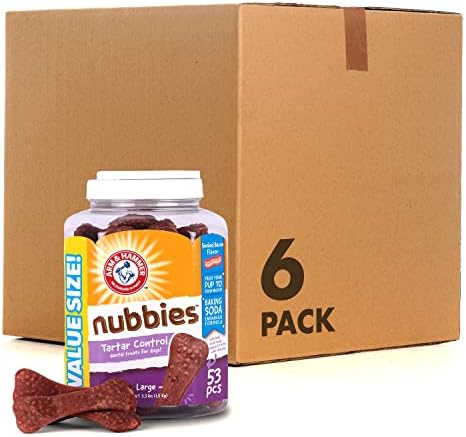  Arm & Hammer For Pets Nubbies Dental Treats For Dogs From Arm And Hammer - Dog Dental Chews Fight Bad Dog Breath, Plaque & Tartar-Dog Dental Care, 139 Count(Pack Of 1)